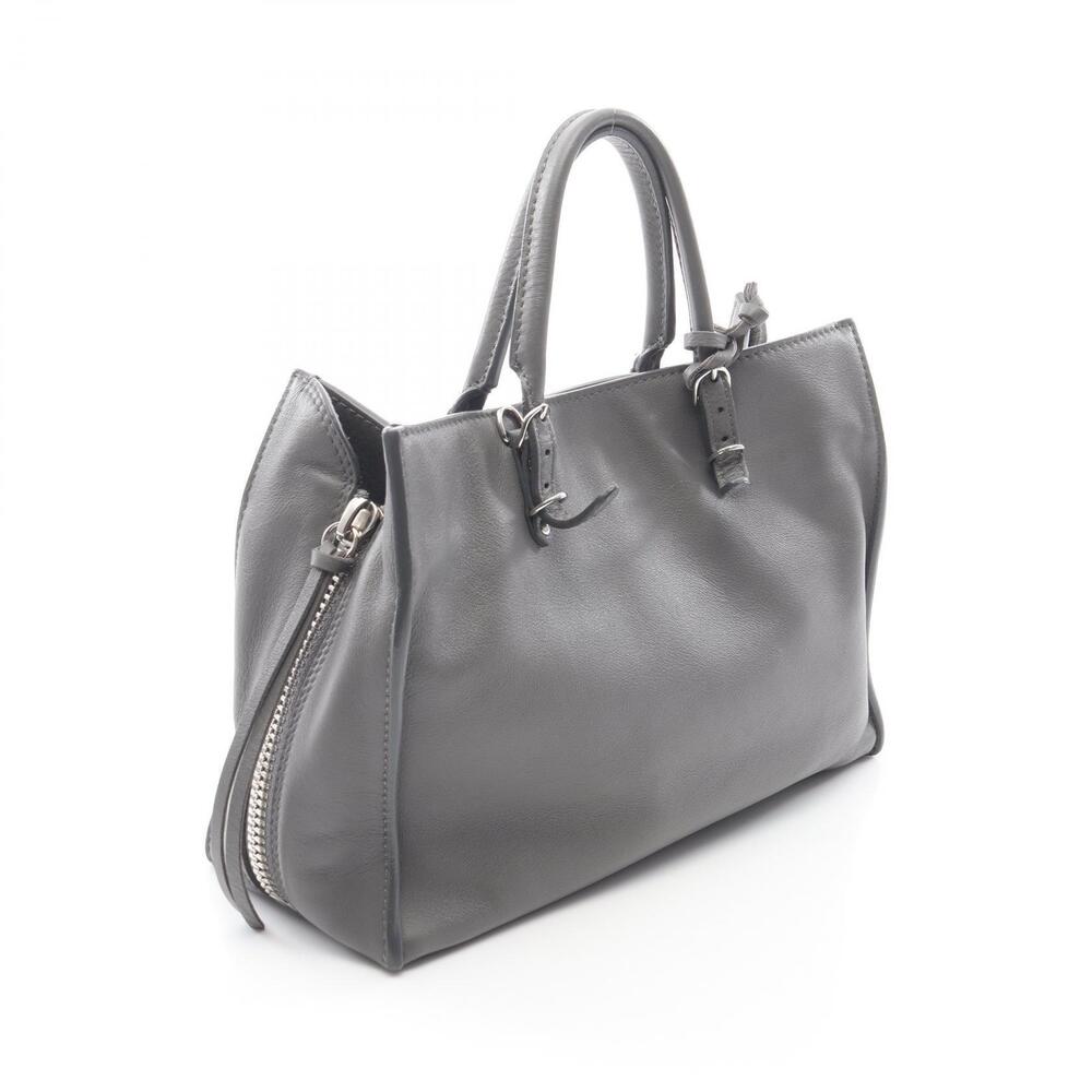 Balenciaga Handbag Gray PAPIER ZIP AROUND Leather Paper